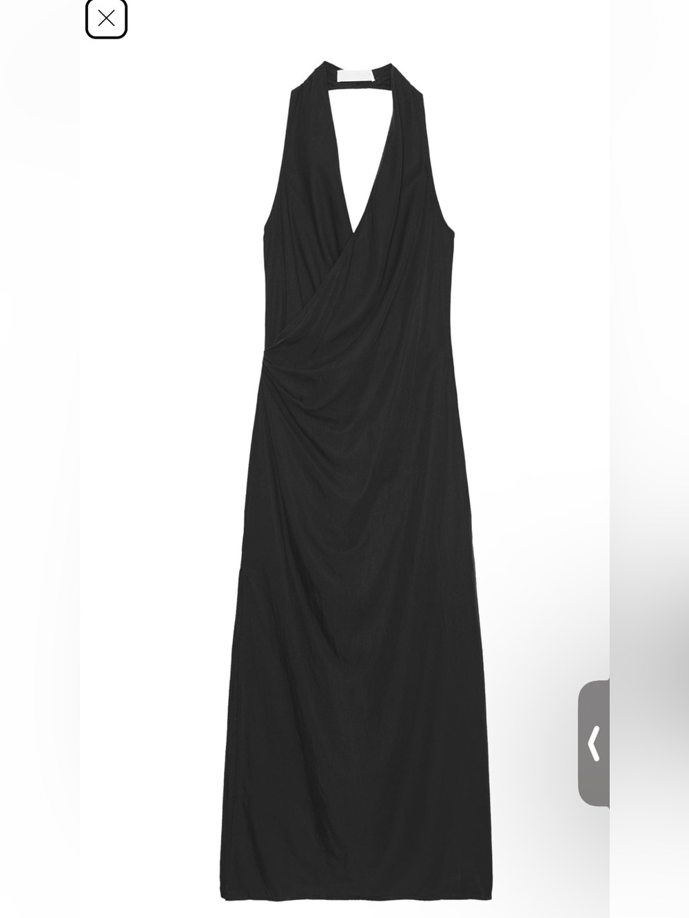 Zara flowy draped midi dress